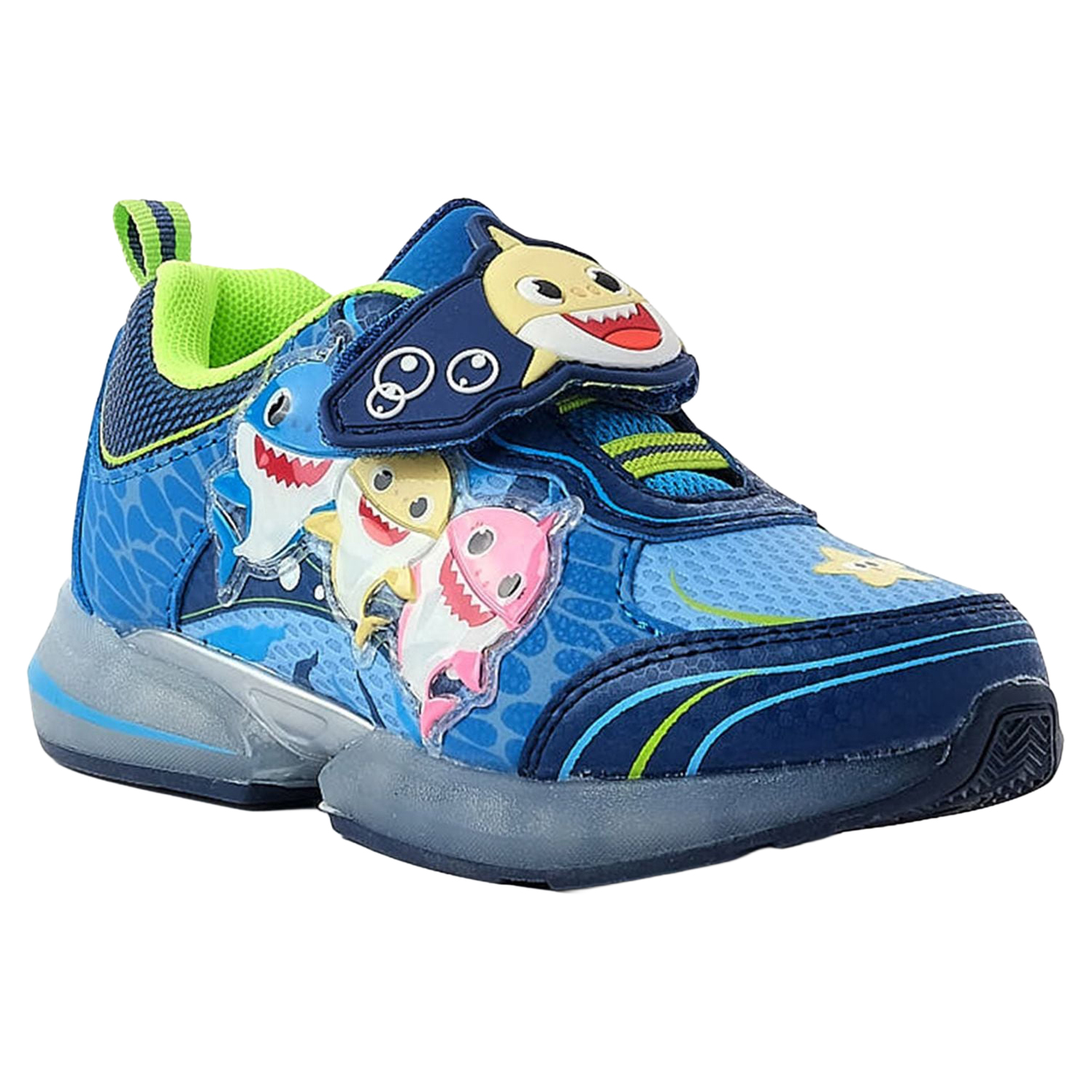 Baby Shark Toddler Boys Light Up Athletic Sneakers, Sizes 5-10