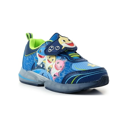 Baby Shark Toddler Boys Light Up Athletic Sneakers, Sizes 5-10