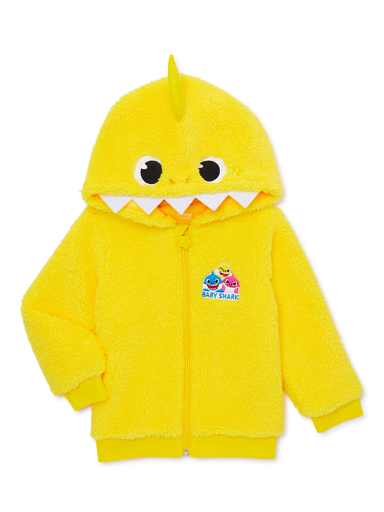 Baby Shark Toddler Cosplay Faux Sherpa Hoodie, 12M-5T - image 1 of 9