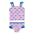 thumbnail image 1 of Baby Shark Toddler Girl Ruffle Tankini, 2-Piece, Sizes 18M-5T, 1 of 3