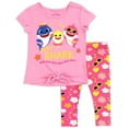 thumbnail image 1 of Baby Shark Toddler Girls' Tie-Front Top and Leggings Set, Sizes 2T-4T, 1 of 3