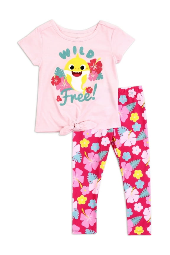 Toddler Girls' Tie-Front Top and Leggings Set, Sizes 2T-4T