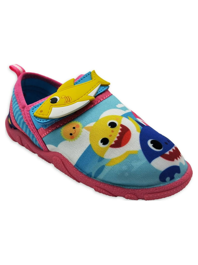 Baby Shark Toddler Girls Aqua Water Shoes Light Blue Neoprene with