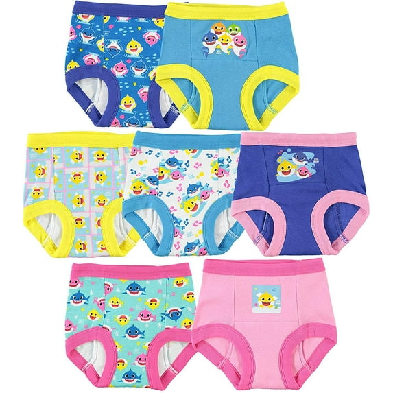 Baby Shark Training Pants, 7-Pack (Toddler Girls)