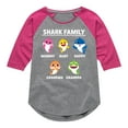 thumbnail image 1 of Baby Shark - Types Of Sharks - Toddler And Youth Girls Raglan Graphic T-Shirt, 1 of 6