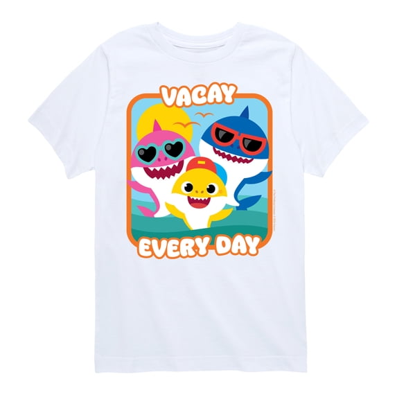 Baby Shark - Vacay Every Day - Youth Boys Short Sleeve Graphic T-Shirt