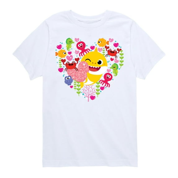 Baby Shark - Valentine's Day - Toddler And Youth Short Sleeve Graphic T-Shirt