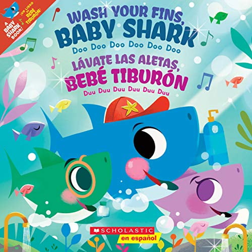 Pre-Owned Baby Shark: Wash Your Fins, Baby Shark / Lávate Las Aletas, Bebé Tiburón (Bilingual) (Paperback)