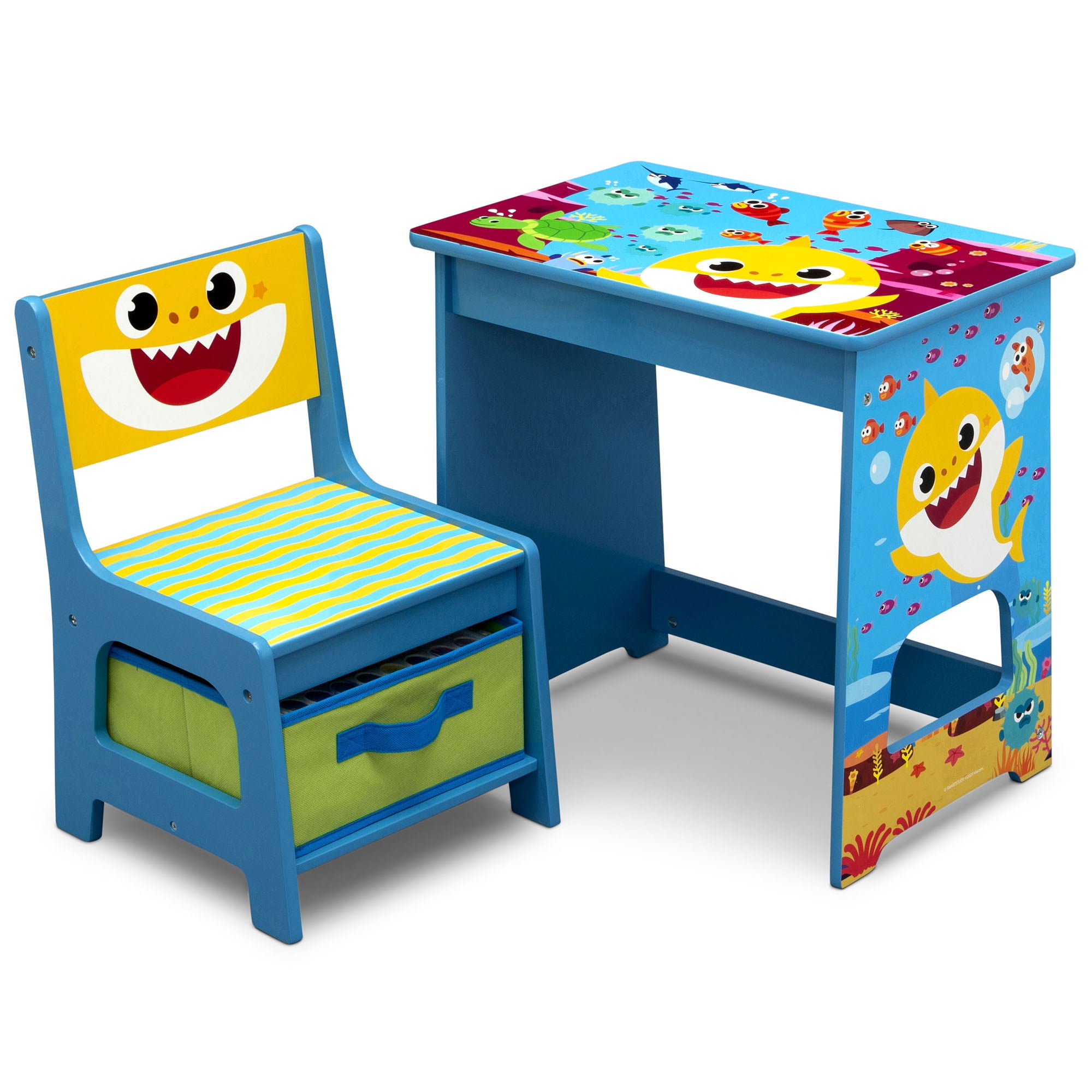 Baby Shark Wood Art Desk and Chair Set - Delta Children