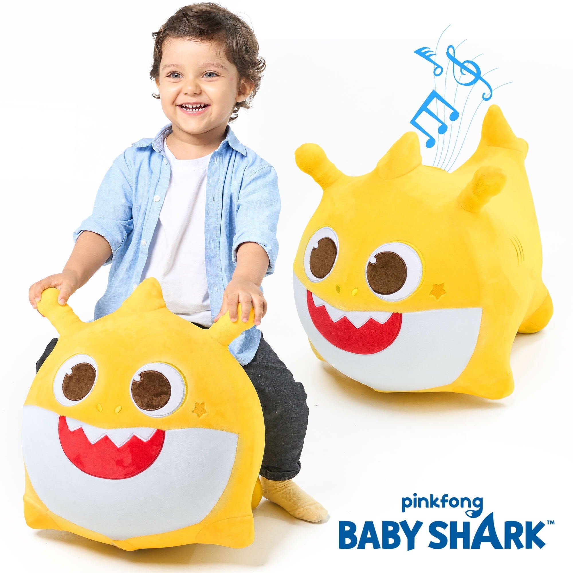 Baby Shark Ride On Bouncy Plush Toy Official Pinkfong Musical