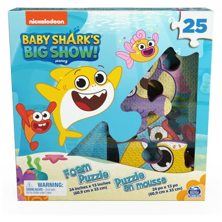 Baby Shark’s Big Show, 25-Piece Foam Puzzle, for Kids Ages 4 and up