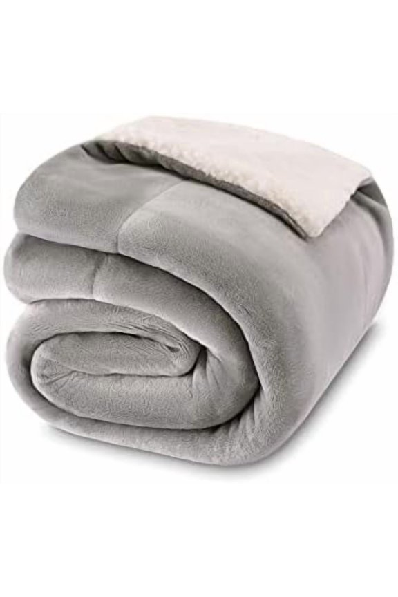 Baby Sherpa Blanket,Warm Toddler Throw Blanket,Soft Newborn Fleece Blanket for Winter (Light Grey,30x40 inches)