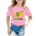 thumbnail image 1 of Baby Shirts Boys and Girls Summer 100 Days of School Short Sleeve T Shirt Toddler Happy 100Th Day Tops Boys T Shirts Pink 3 Years-4 Years, 1 of 4