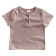 thumbnail image 1 of Baby Shirts for Boys Girls Soft Toddler Short Sleeve Shirt Solid T-Shirts Boys Summer Top Clothes Toddler Shirts Boys 9-12 Months, 1 of 3