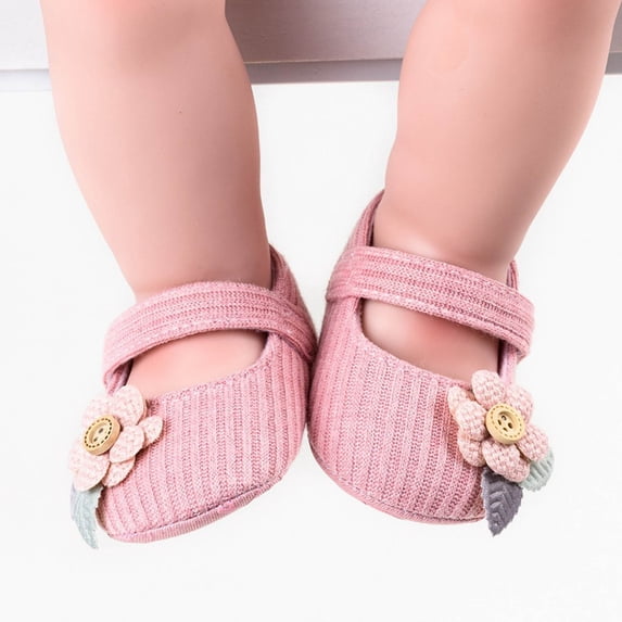 Baby Shoes 12-18 Months Summer New Baby Cute Knitted Flower Wool Shoes Non-Slip Baby Walking Shoes Shoes Baby Toddler Girls Boys