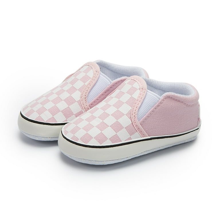 Baby Shoes Baby Boy Girl Classical Checkered Crib Shoes Toddler - Main Image
