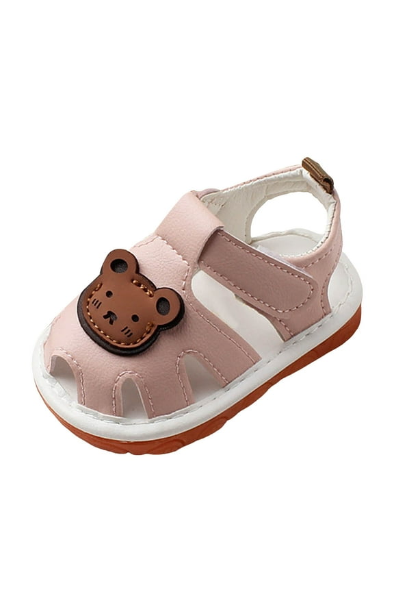 Baby Shoes Baby Boys Girls Summer Sandals Non Slip Soft Sole Toddler First Walker Crib Shoes,Pink