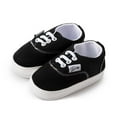 thumbnail image 1 of Baby Shoes,Baby Sneakers Classic Toddler Shoes Learning Walk Soft Rubber Sole Indoor Outdoor Activities,Baby Girl Shoes,Black,12-18 Months, 1 of 5