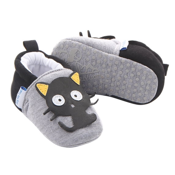 Baby Shoes Booties Cozy Soft Cotton Slippers Soft Baby Shoes With Gripper Soles, Autumn Winter Warm Infant Newborn Crib Cartoon Sock Shoes First Walkers