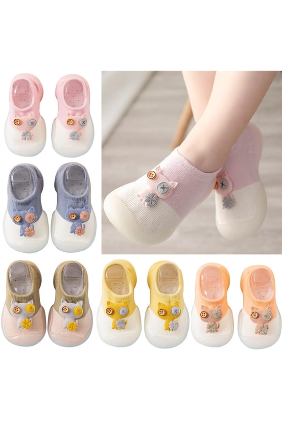 Baby Shoes Boys Girls First Walking Shoes Non Slip Soft Sole Sneakers Toddler Infant Babygirl Sock Shoes