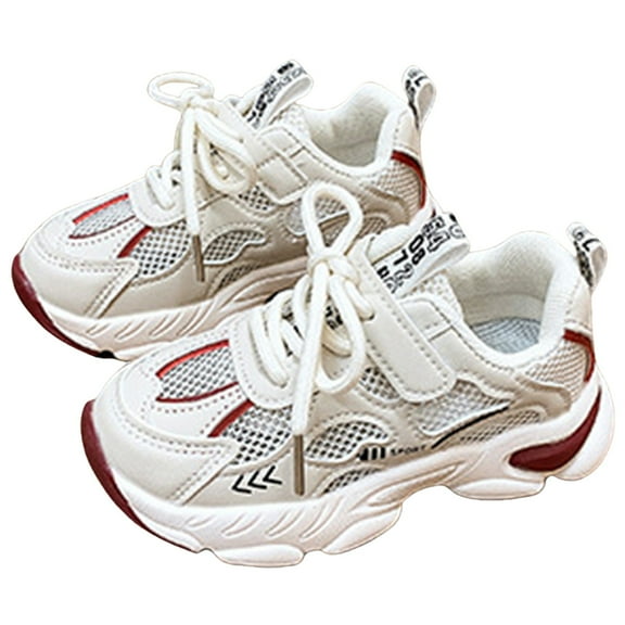 Baby Shoes,Breathable Mesh Baby Sneakers For Everyday Casual Wear And Sports Activities Flexible Sole Design For Toddlers To Young Kids,Toddler Boy Shoes,Red,4.5-5 Years