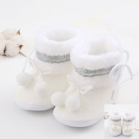 Baby Shoes Fashion Flat Warm Boots Bag Soft Sole Toddler Booties for Winter Comfort