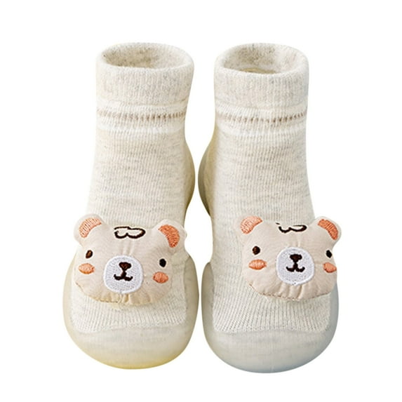 Baby Shoes Girl Shoes First Walkers Cute Cartoon Antislip Socks Shoes Prewalker Sneaker Boys Sneakers,Size 0 Months-6 Months