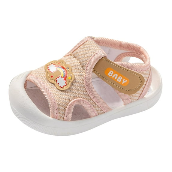 Baby Shoes Girls Flats Non Soft Sole Shoes Toddler Sneakers First Walkers Shoes,Color Yellow,Size 4-6Months