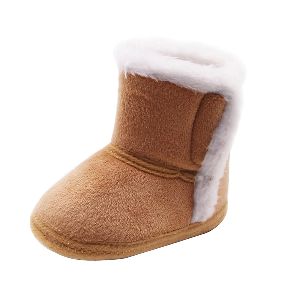 Baby Shoes Girls Plush Winter Boots Bandage Warm Comfortable Shoes