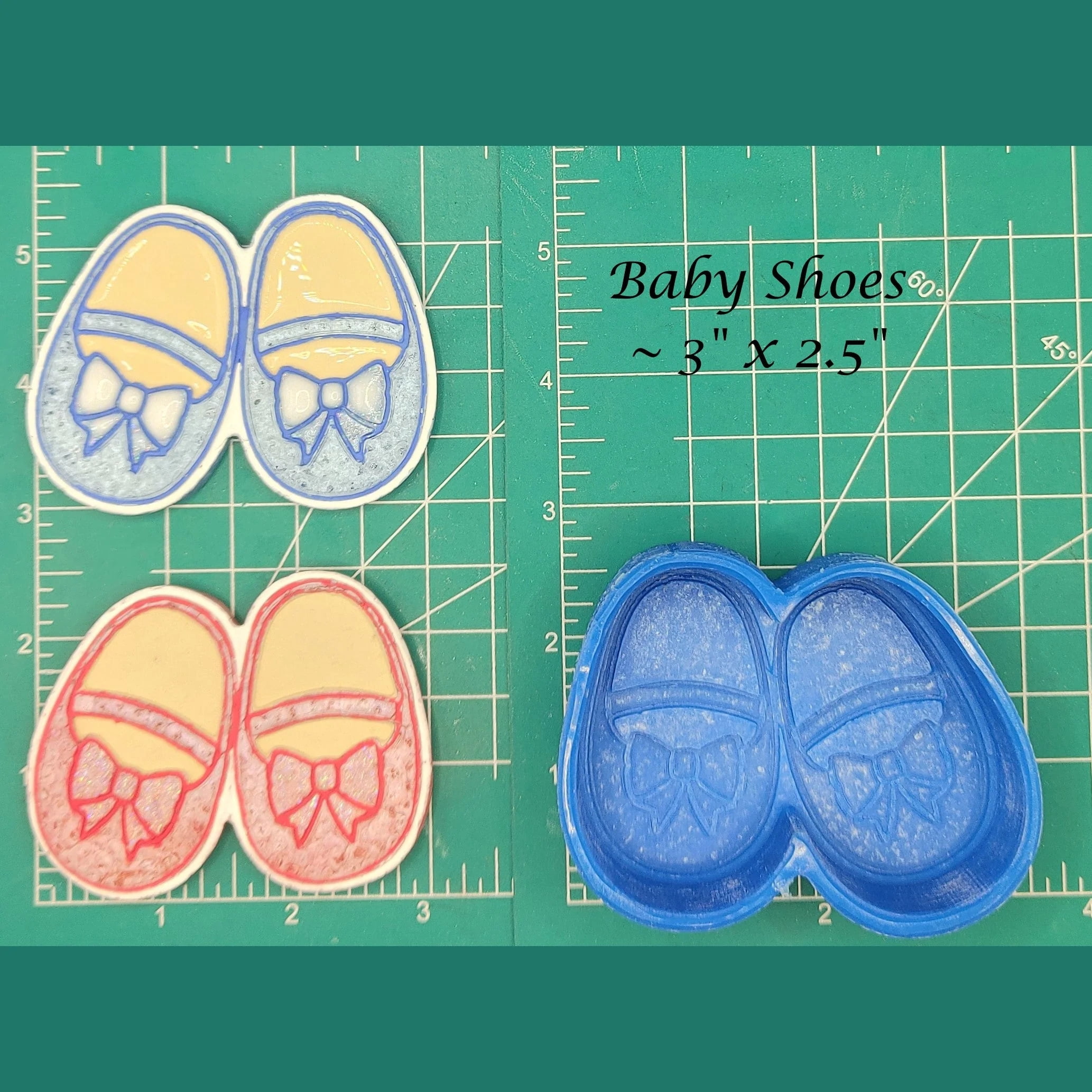 Baby Shoes Silicone Freshie Mold