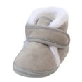 thumbnail image 1 of Baby Shoes Size 12-15 Months Soft Warm Flats Comfort Lightweight Elastic First Birthday Grey Boots, 1 of 7