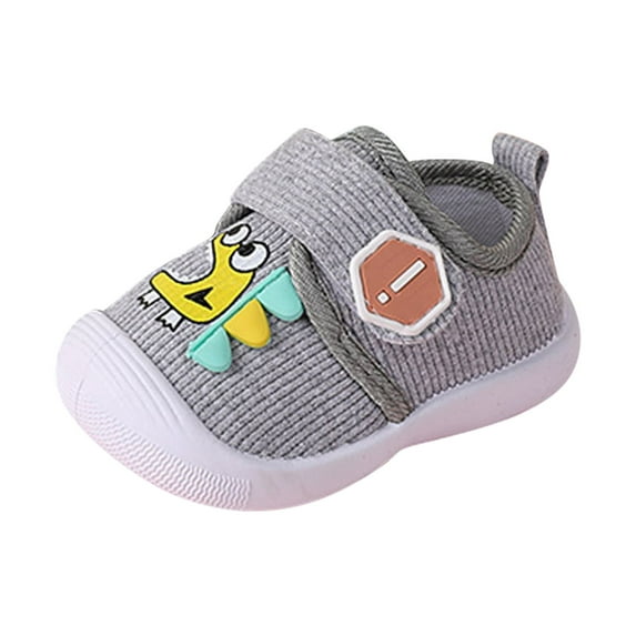 Baby Shoes Size 16 For 3 Months-6 Months Children Cartoon Calling Calling Non Rubber Sole Outdoor Kids Sneakers Gray