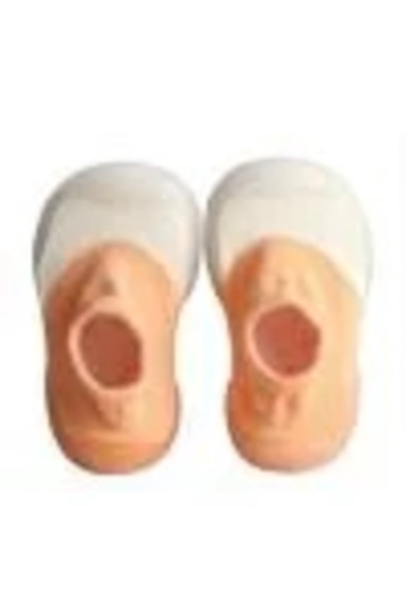 Baby Shoes Socks Non Slip Breathable House Slippers Soft Rubber Sole Boys Girls Lightweight Slip On Sneakers Orange Size 6 Infant