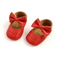 thumbnail image 1 of Baby Shoes,Soft Sole First Baby Sneakers For Girls With Elegant Bow Design Comfortable Lightweight Shoes For Toddler Early Walking,Toddler Boy Shoes,Red,12-18 Months, 1 of 5