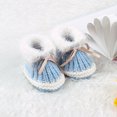thumbnail image 1 of Baby Shoes Solid Knit Winter Toddler Infant Slip-On Warm Bed Shoes Autumn Hand Made Newborn Girls Boys Boot Fashion Cute Bowknot, 1 of 5