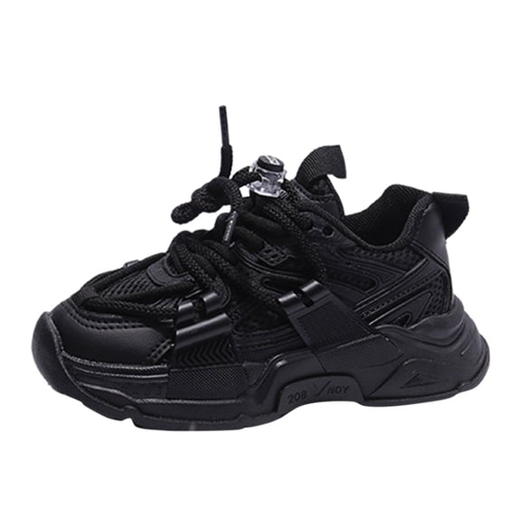 Baby Shoes Spring Summer Sports Run Shoes Flat Light Mesh Breathable Comfortable Solid Color Girls' Sneakers,Size 12 Years-12.5 Years