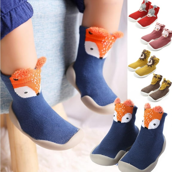 Baby Shoes Toddler Boys Girls First Walking Socks Shoes Non-Skid Slipper Indoor Floor Sneakers for Unisex Newborn Infants