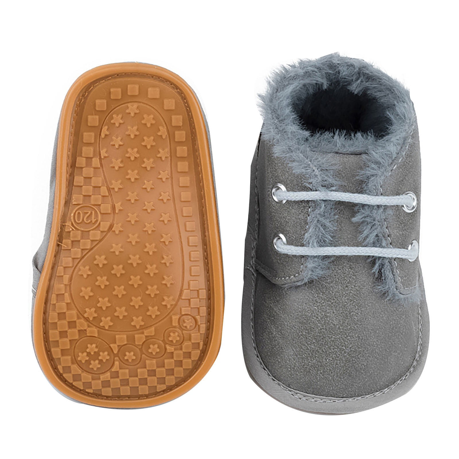 Baby Shoes,Winter Walking Shoes Warm Lined Rubber Sole First Walkers ...