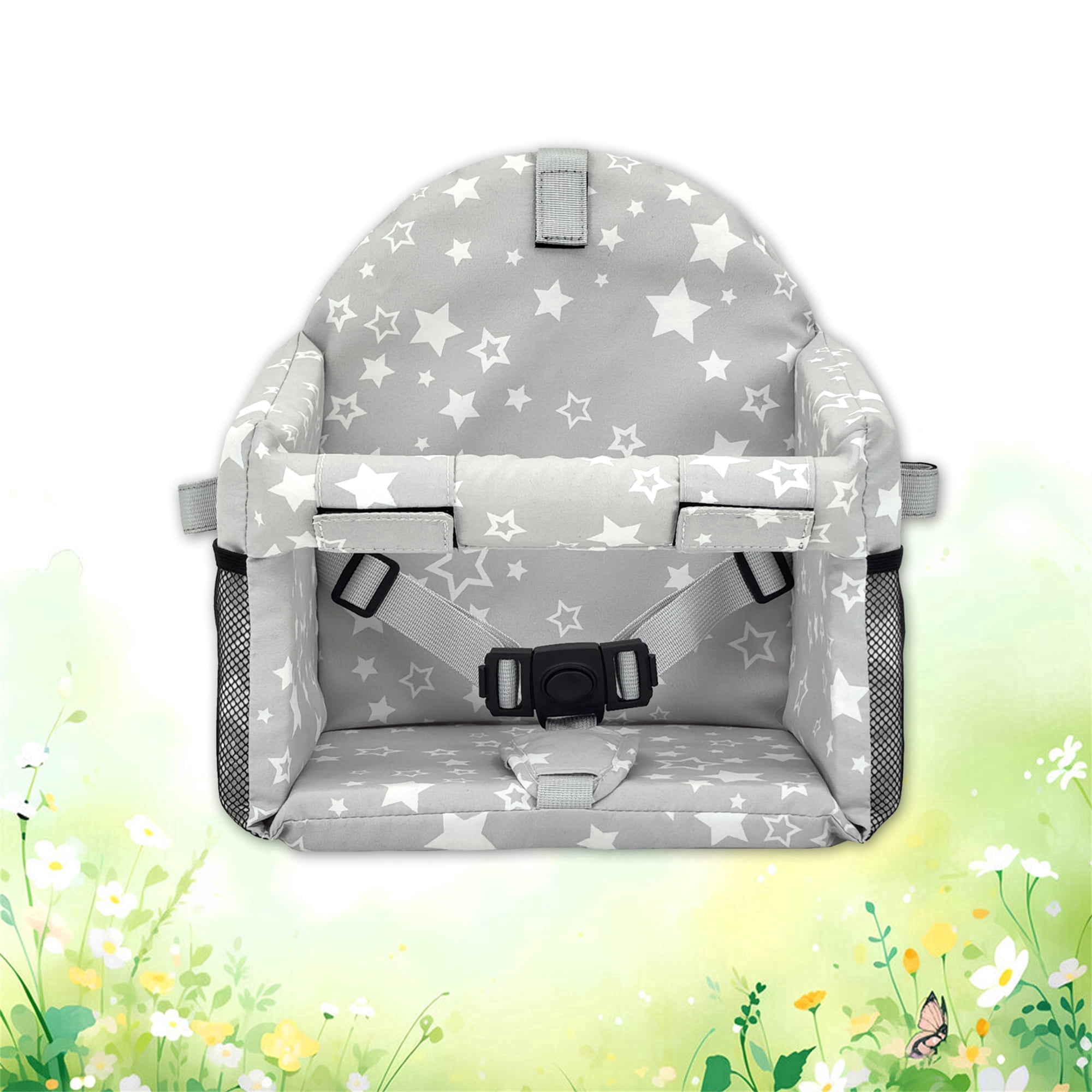 Baby Shopping Cart Cover 2 in 1 High Chair Cover with Clear Phone Pouch Thick Padded Machine Washable Reversible Pattern for Infant Toddler