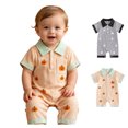 thumbnail image 1 of Baby Short Sleeve Button down Embroidered Jumpsuit Halloween Party Clothes Toddler Halloween Outfits Size 3-18 Months, 1 of 4