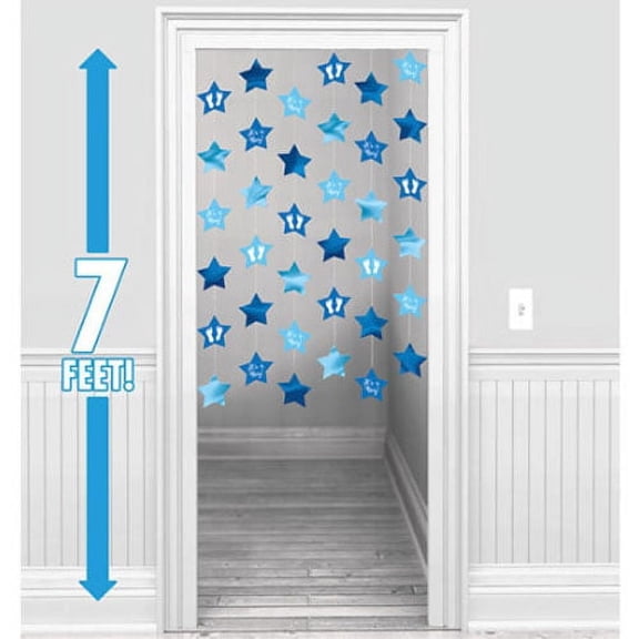 Various Baby Boy Hanging String Decorations, 6 Count