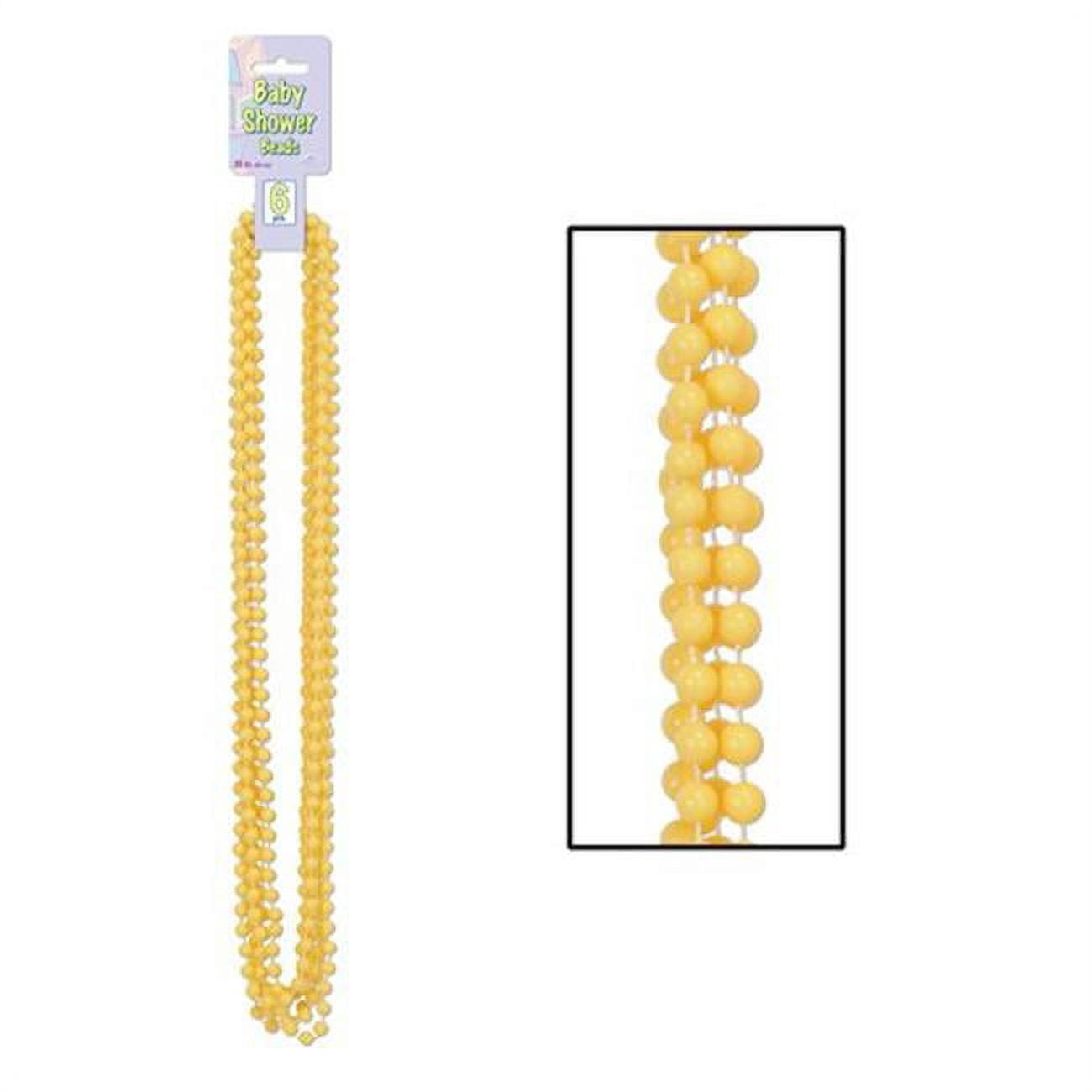 Baby Shower Beads Yellow Pack of 12