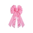 thumbnail image 1 of Baby Shower Bows 20x11 Inch, 1Pc Wired Burlap Wreath Bow for Boy Girl, Big Tree Topper Bow for Front Door Indoor Outdoor Spring Decoration (Pink), 1 of 6