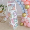thumbnail image 1 of ZHANGHENG Baby Shower Boxes Party Decorations – 4 pcs Transparent Balloon Boxes Décor with Letters Baby Blocks Design for Baby Shower Gender Reveal Backdrop, 1 of 7