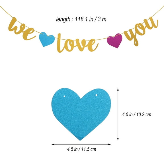 unbranded 3 M Welcome Baby Girl Its Gold Glitter Paper Banner