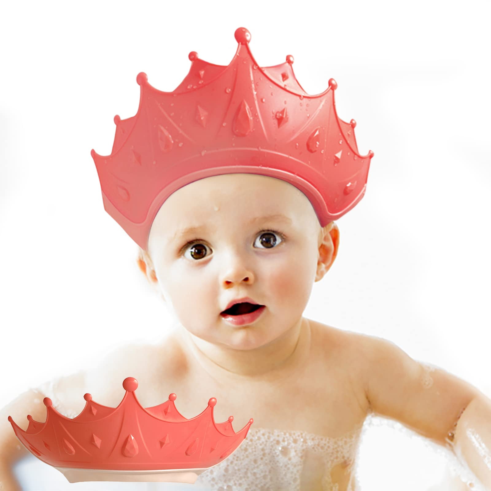 Baby Shower Cap Hair Washing Hat Shower Bath Visor Soft Adjustable Head Protector Shampoo Cap