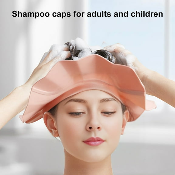 Baby Shower Cap Shield Adjustable Bathing Head Hat Shampoo Visor Cap Soft BPA Free Hair Washing Shield for Head Ear Eye Protection