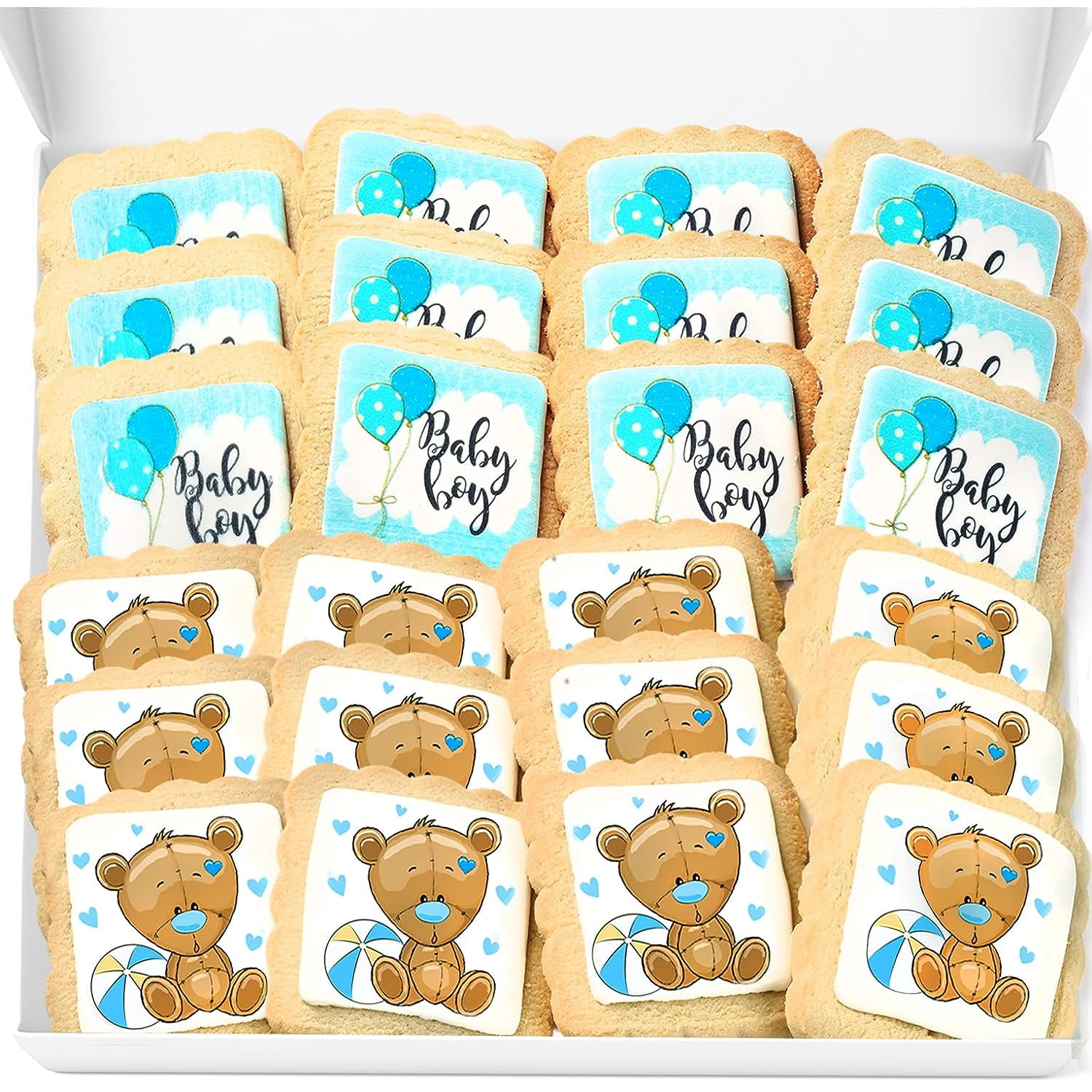 Baby Shower Cookies Baby Boy 24 PACK Dessert Table Party Favors