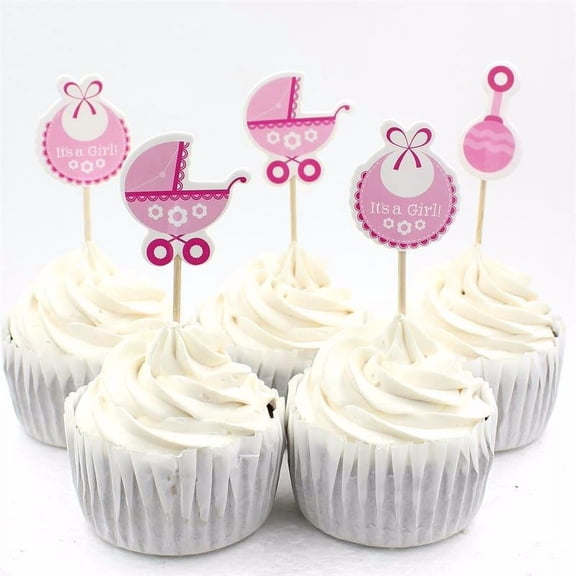 Baby Shower Cupcake Toppers, by LYUMO (18 Count)