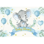 Baby Shower Cute Elephant Newborn 1st Birthday Photography Backdrop Flower Party Decor Photo Photographic Background Studio Prop